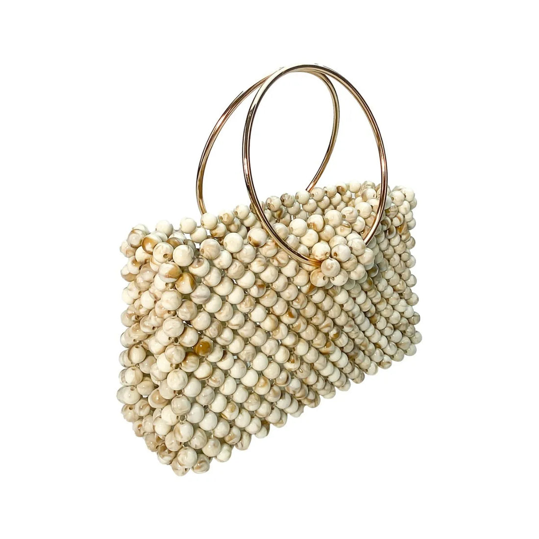 Hand-woven Beaded Bag - Creamy-white
