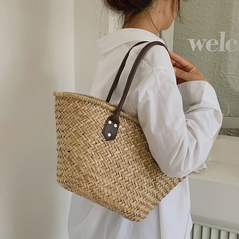 Handmade Women’s Shoulder Bag - Khaki handbag