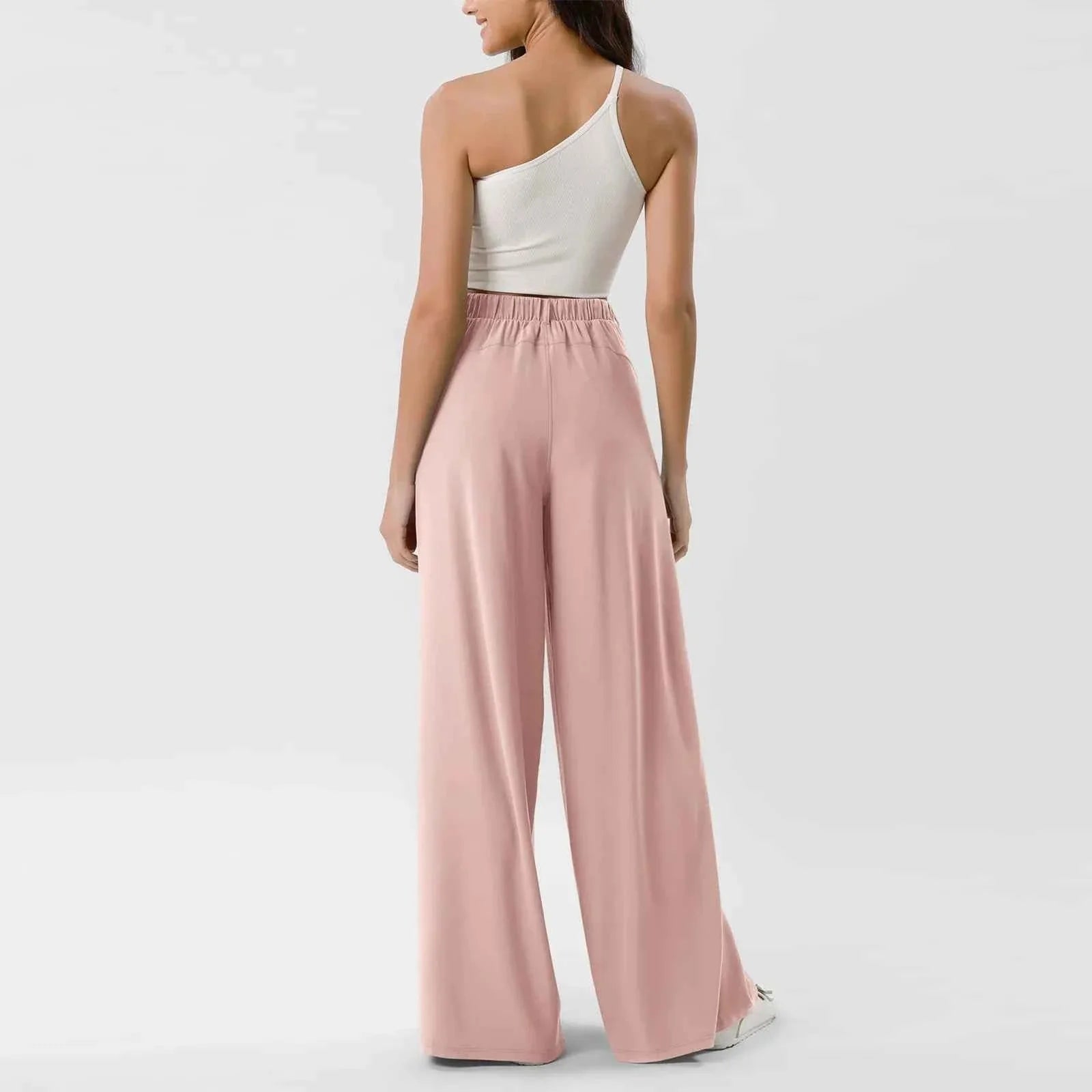 Hanging High Waisted Wide Leg Pants