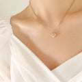 Heart Love Couple Necklace Titanium Steel - Rose Gold Short - electronic accessories