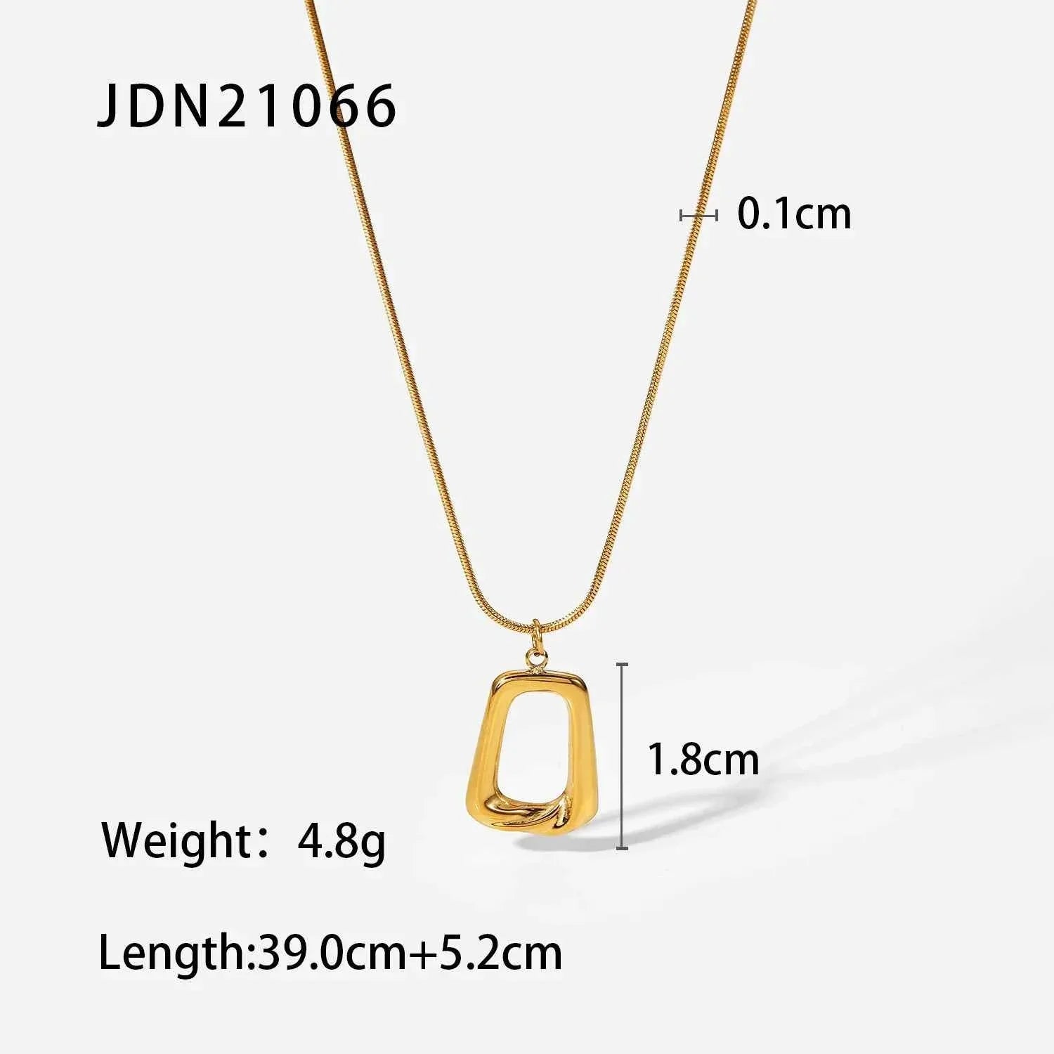 Heart Pendant Chain Necklace for Women Stainless Steel