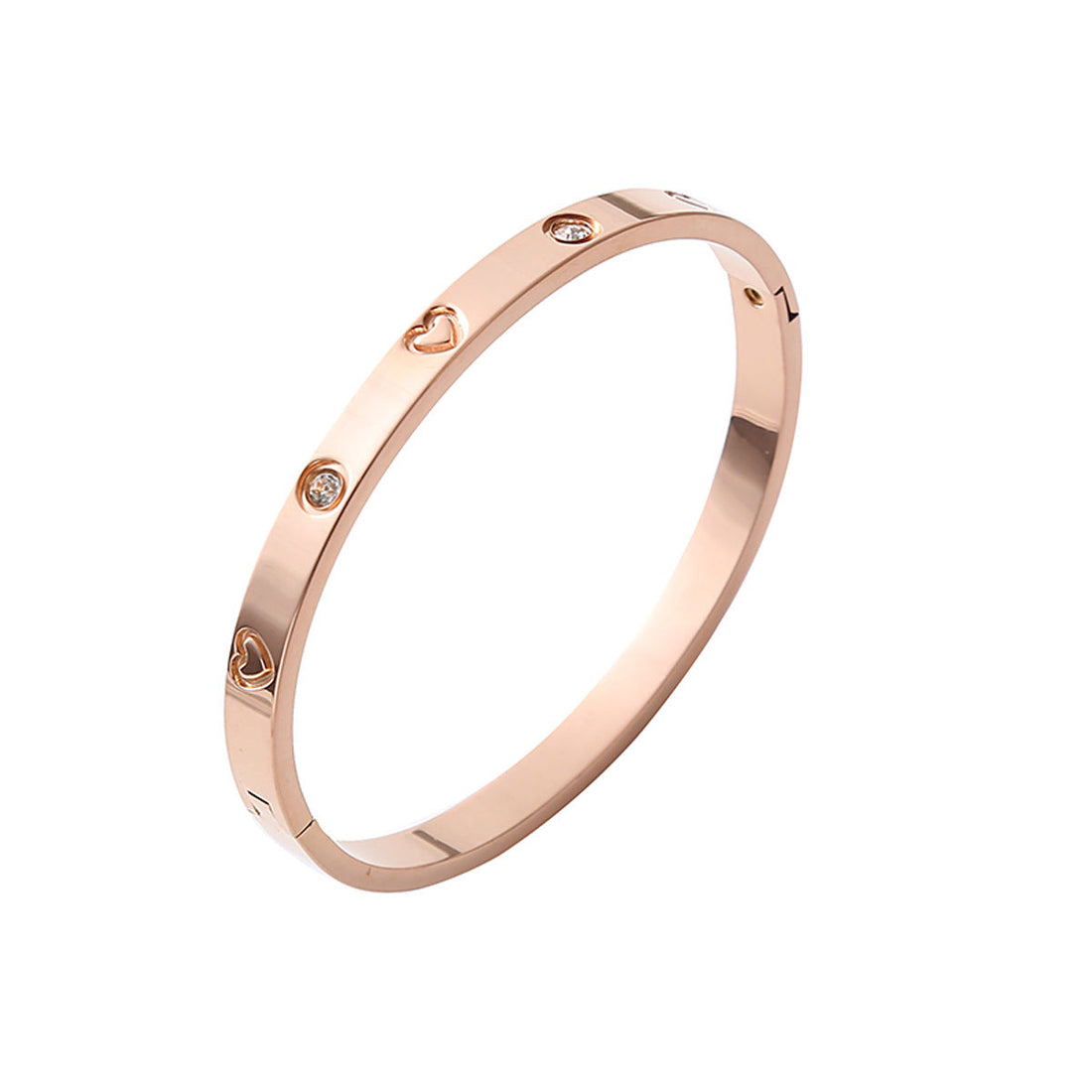 Heart-shaped Accessories Niche Buckle Diamond Stainless Steel Bracelet - electronic accessories