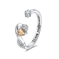 Heart-shaped Birthstone Women’s Ring Fashion - Olive In August / Adjustable Opening - electronic accessories