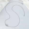 Heart-shaped Collarbone Necklace - White Gold Color / 925 Silver - electronic accessories