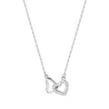 Heart-shaped Collarbone Necklace - White Gold Color / 925 Silver - electronic accessories