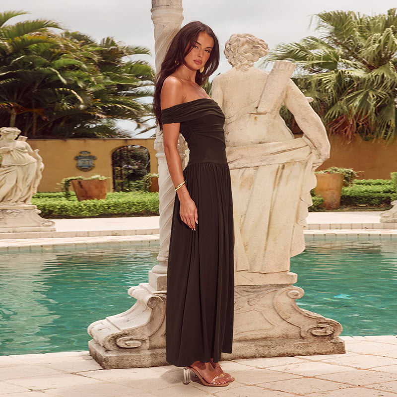 High Class Elegant Off-the-shoulder Tube Top Long Dress - electronic accessories