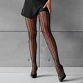 High Elastic Black Hollowed Lace Fishnet Patterned Tights for Women - Style 12 / Fit 40-60kg