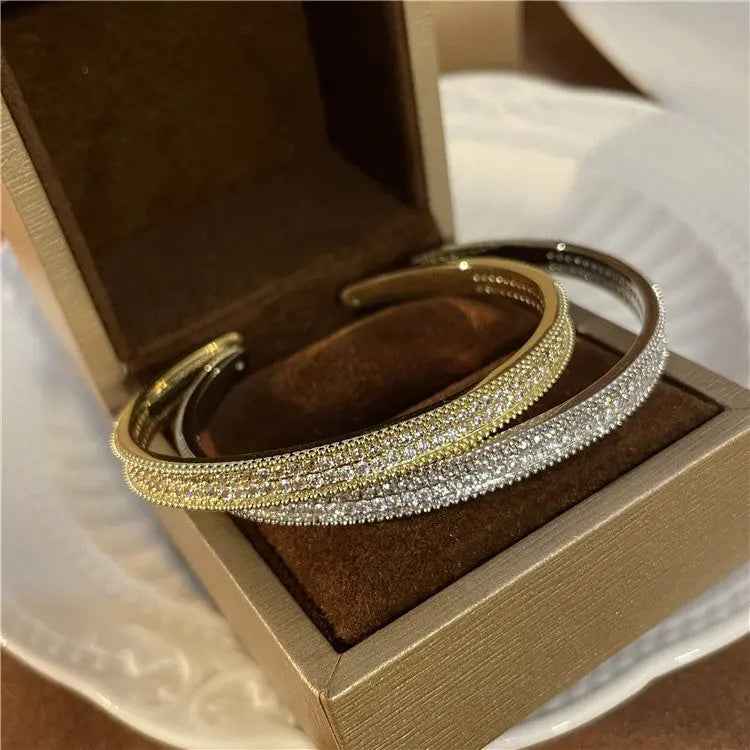 High-grade Exquisite Two-color Full Diamond Fine Bracelet - Norellé