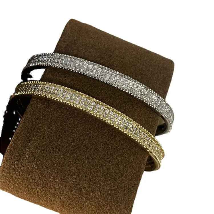 High-grade Exquisite Two-color Full Diamond Fine Bracelet - Norellé