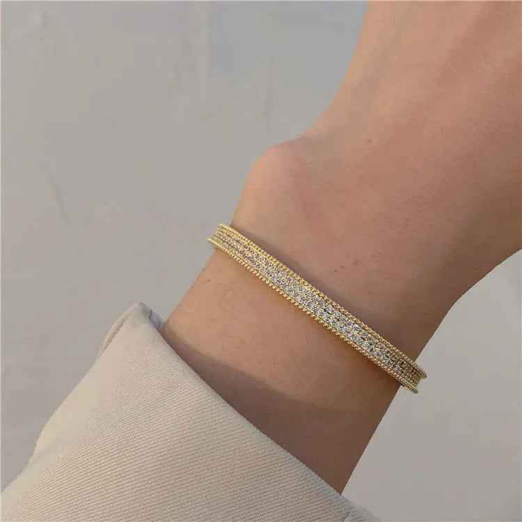 High-grade Exquisite Two-color Full Diamond Fine Bracelet - Norellé