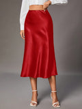High-Grade Small Artificial Silk Skirt - Red / L - electronic accessories