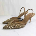 High Heeled Shoes Sequin Pearl Stiletto