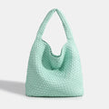 High Quality Hand-woven Bag - Aquamarine green / 30cmx15cmx34cm / CHINA