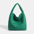 High Quality Hand-woven Bag - Racing green / 30cmx15cmx34cm / CHINA
