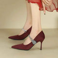 High Quality Pointed Toe Suede Design Women Pumps