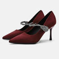 High Quality Pointed Toe Suede Design Women Pumps
