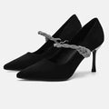 High Quality Pointed Toe Suede Design Women Pumps