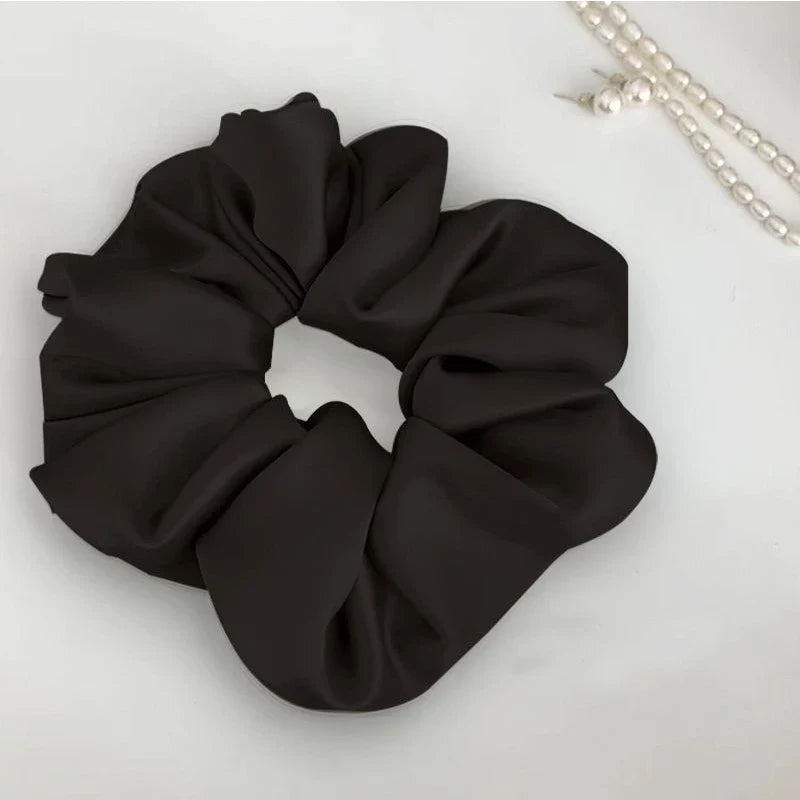 High-quality Satin Headband With a High-end Feel - black / One Size
