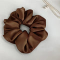 High-quality Satin Headband With a High-end Feel - Chocolate / One Size