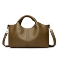 High Quality Soft Leather Women’s Handbag Tote Bag - Khaki