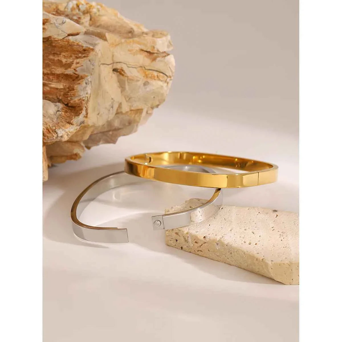 High Quality Stainless Steel Square Wide Bracelet Bangle