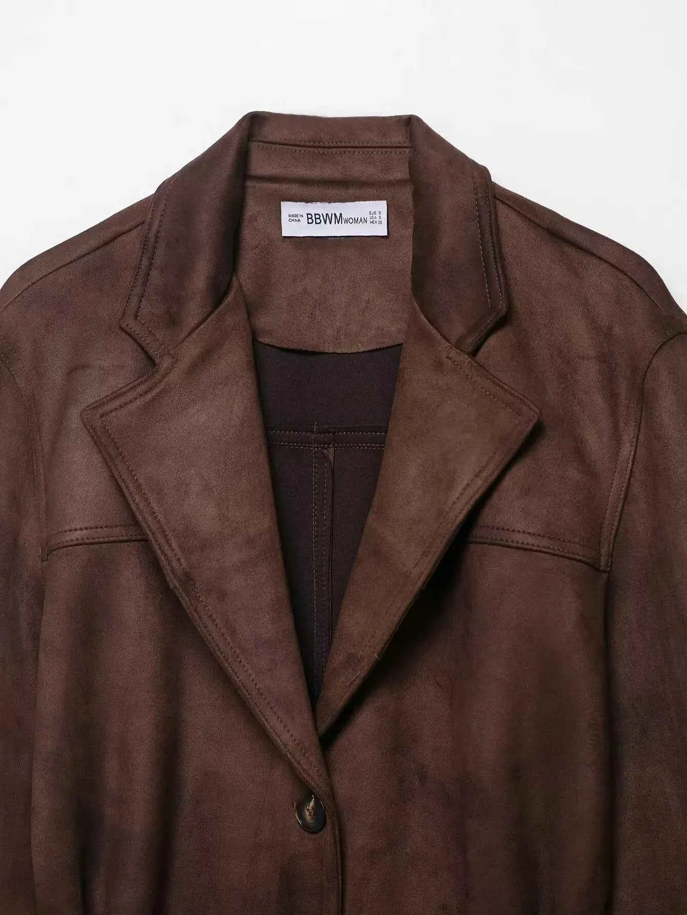 High Street Brown Suede Jacket For Women