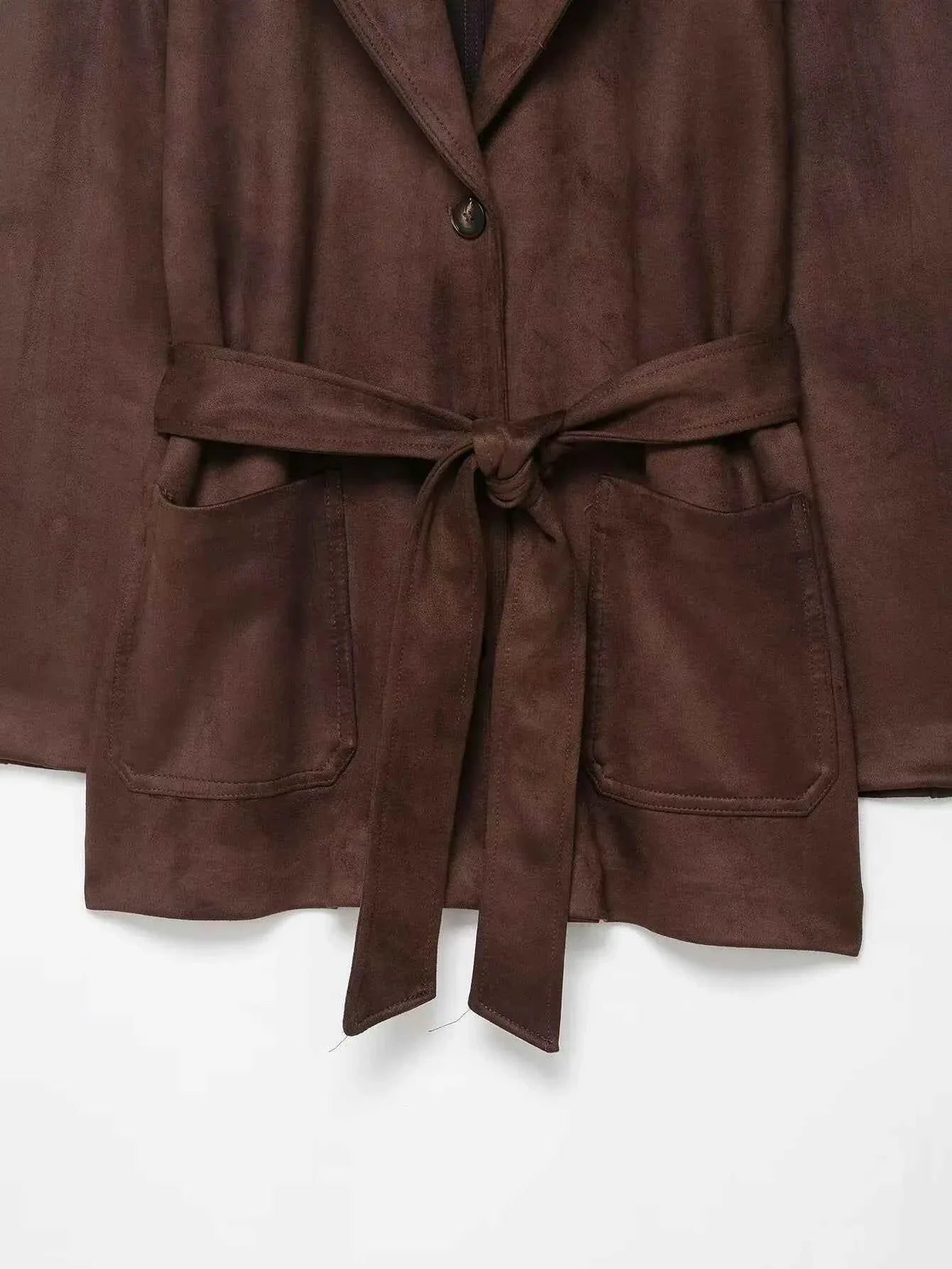 High Street Brown Suede Jacket For Women