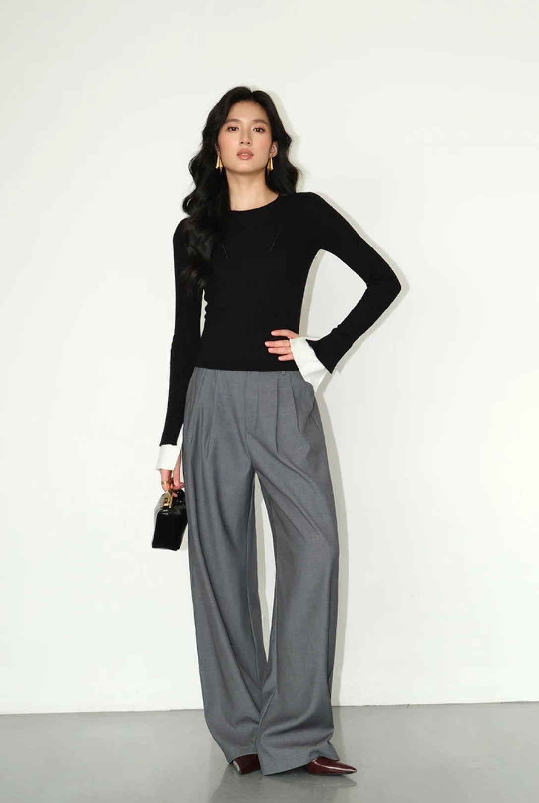 High-waisted Wide-leg Suit Pants Women’s