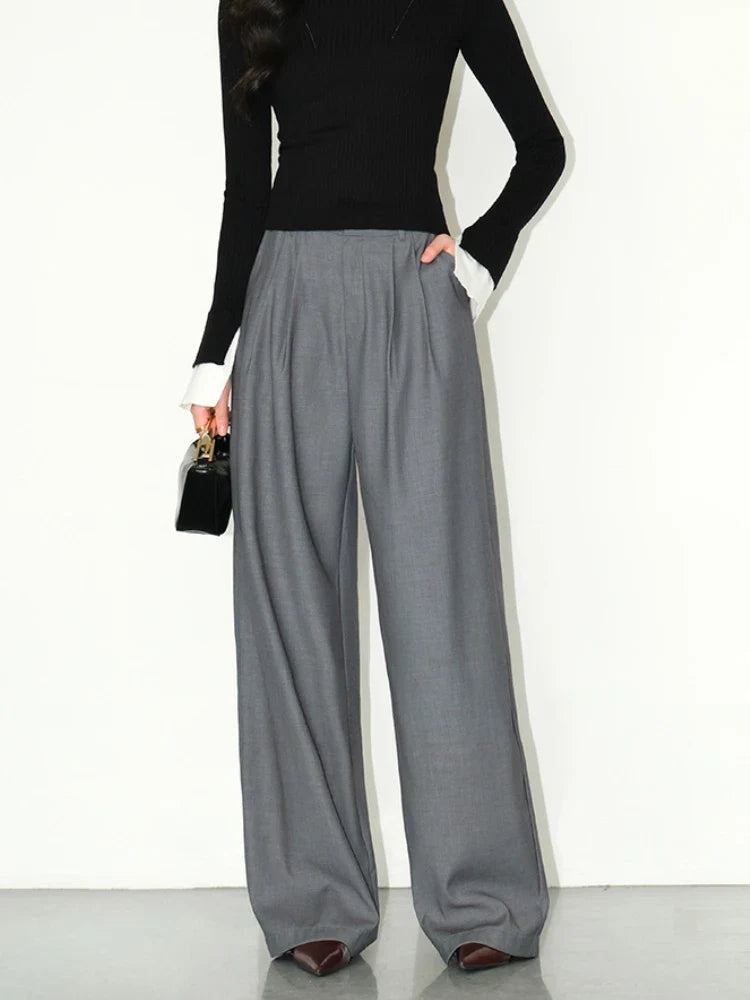 High-waisted Wide-leg Suit Pants Women’s
