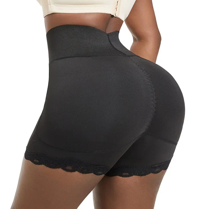 Hip Butt Enhancer Lifter Padded Panties - black / 5XL