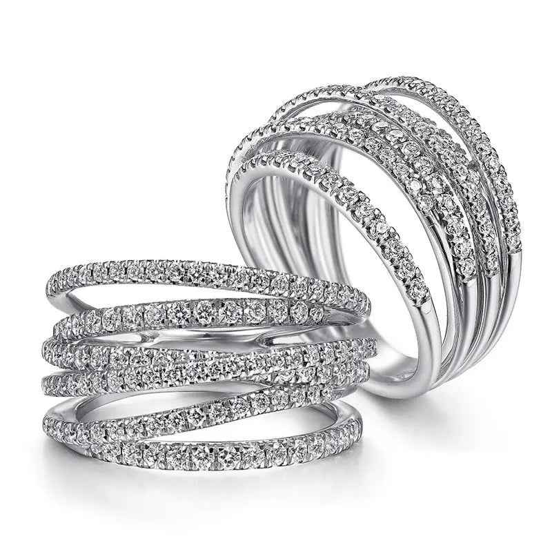 Hip Hop Wind Line Winding Ring - jwellery