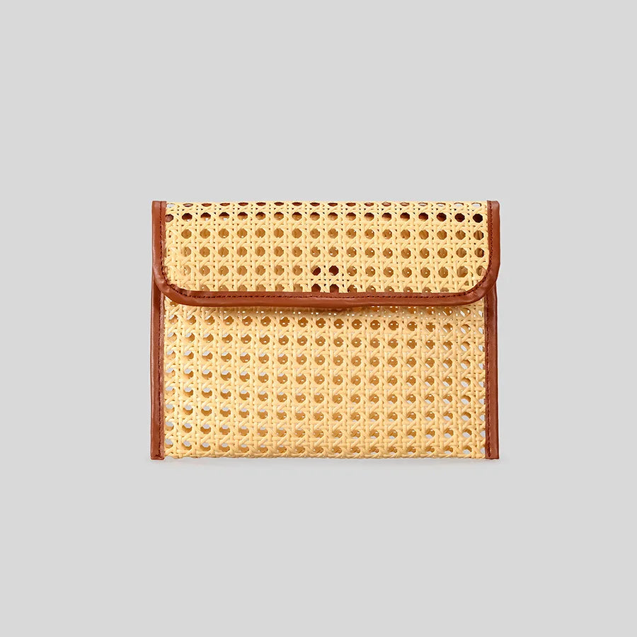 Hollow Clutch Bag for Women - Brown