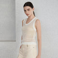 Hollow Linen Knitted Tank Top