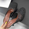 Hollow Out Breathable Mesh Weaving Women Slippers
