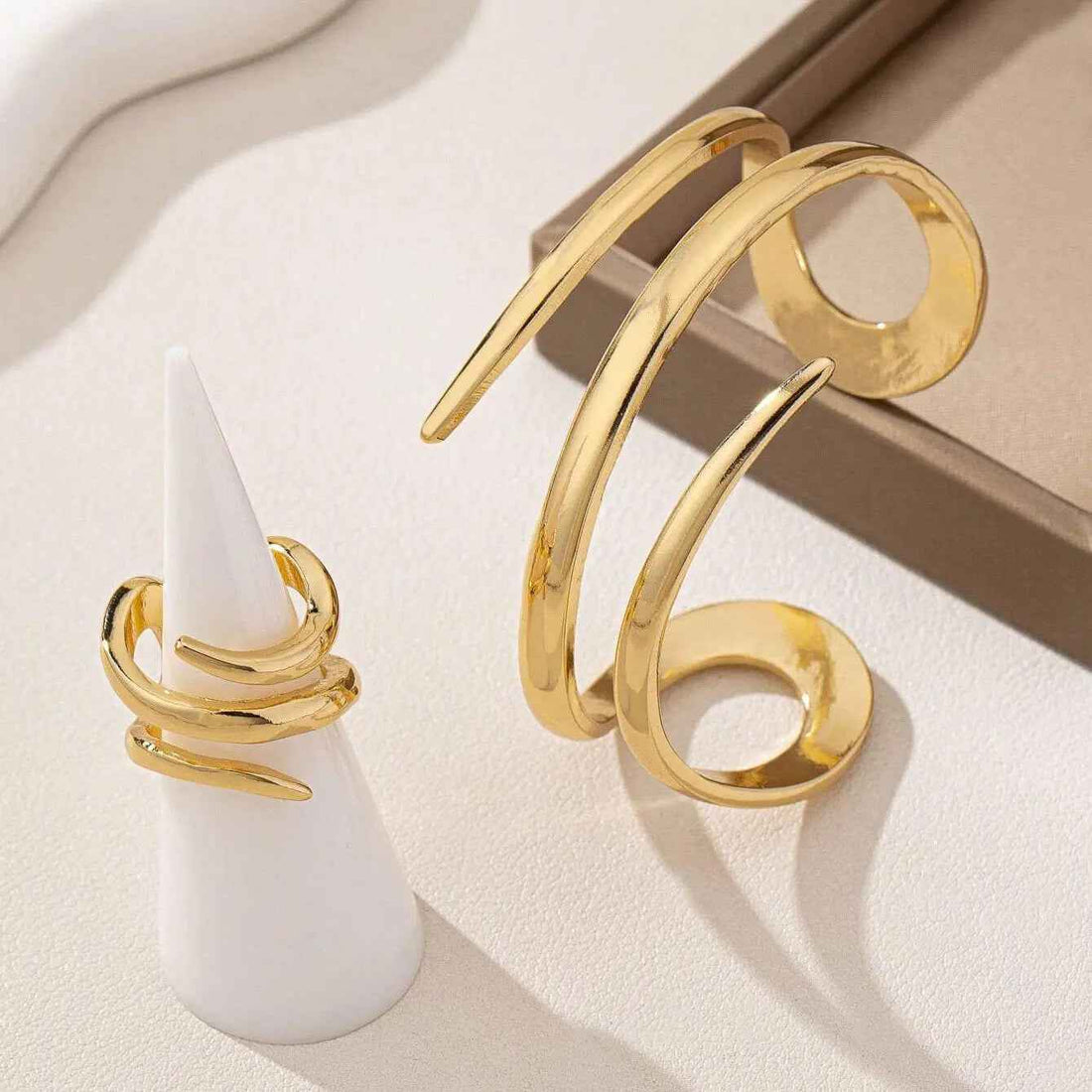 Hollow Water Drops Line Open Ring Fashion Simple - electronic accessories