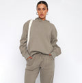Hooded Long Sleeve Sweater Women’s Clothing Fashion Casual Trousers Suit - Other