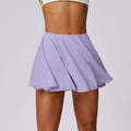 Ice-sensitive UV-proof Fake Two-piece High Waist Yoga Skirts - Other
