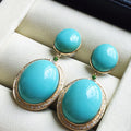 Imitation Turquoise Earrings Fashionable And Elegant - Ear Studs - electronic accessories