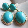 Imitation Turquoise Earrings Fashionable And Elegant - Ear Studs - electronic accessories