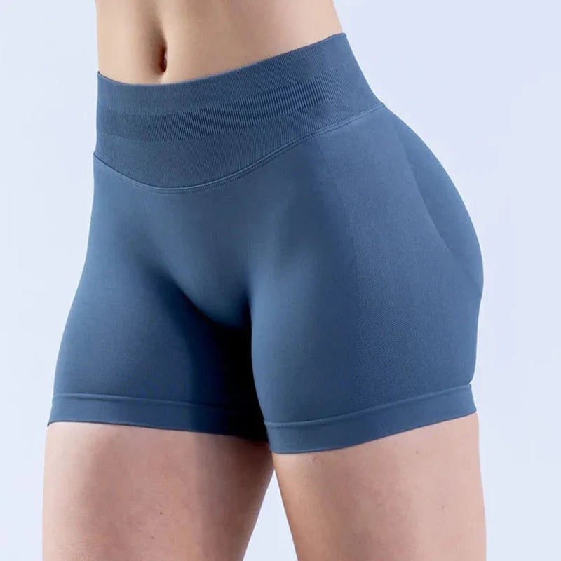 Impact Women Yoga Shorts High Waist - Blue Gray / M