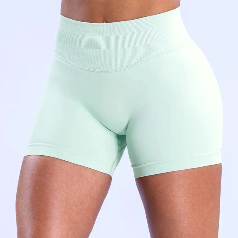 Impact Women Yoga Shorts High Waist - Palm Green / S