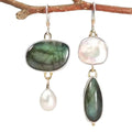Irregular Amber Pearl Jewelry Eardrops - Silver - electronic accessories
