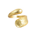 Irregular Concave And Convex Water Drop Gold Silver Ring - electronic accessories