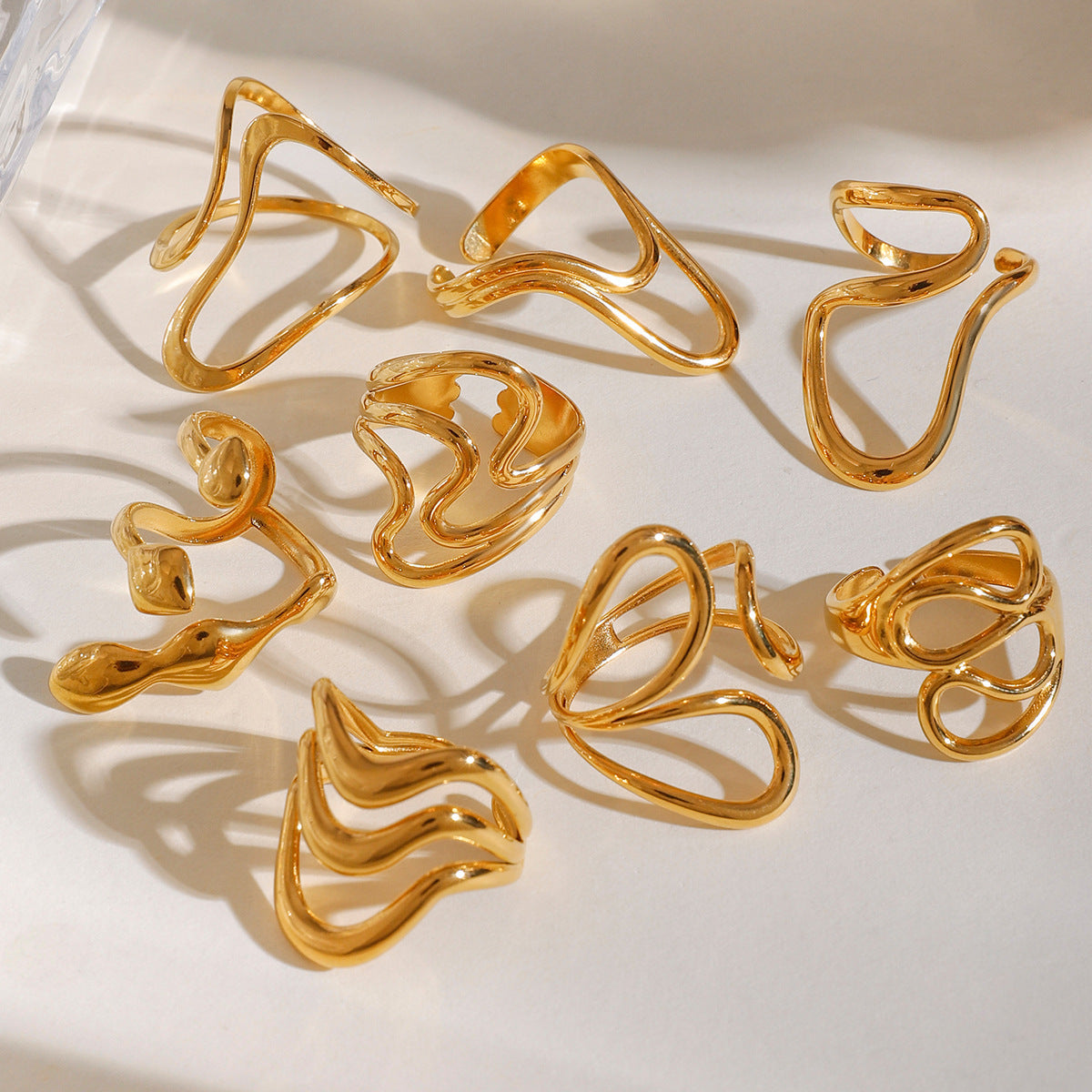 Irregular Line Simple Hollow Ring Personality All-match - electronic accessories