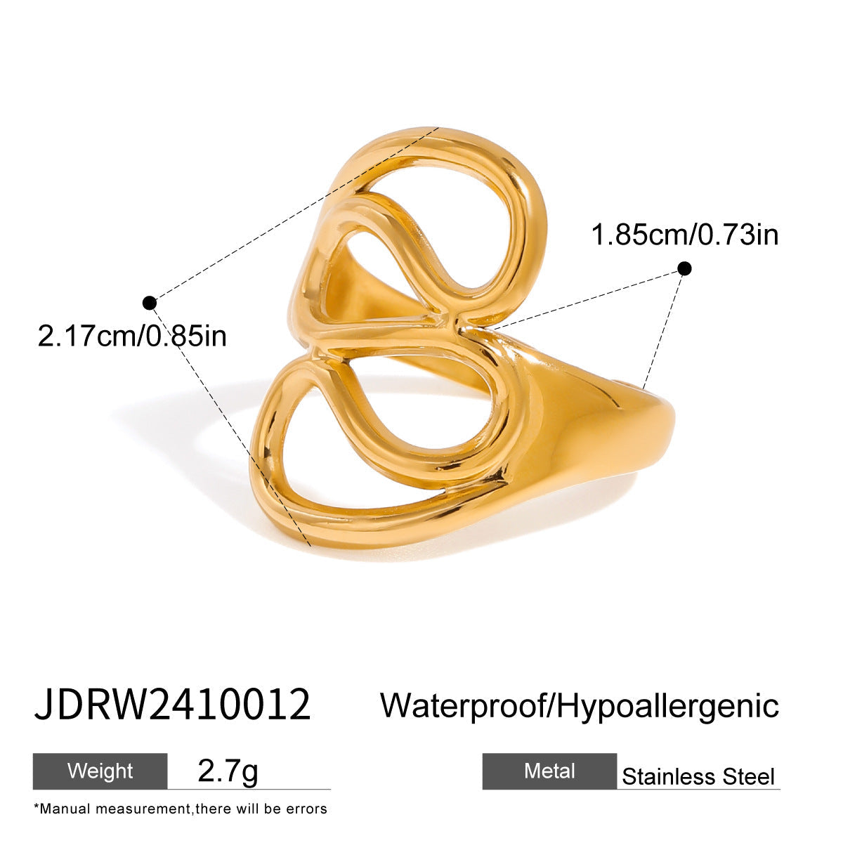 Irregular Line Simple Hollow Ring Personality All-match - JDRW2410012 - electronic accessories