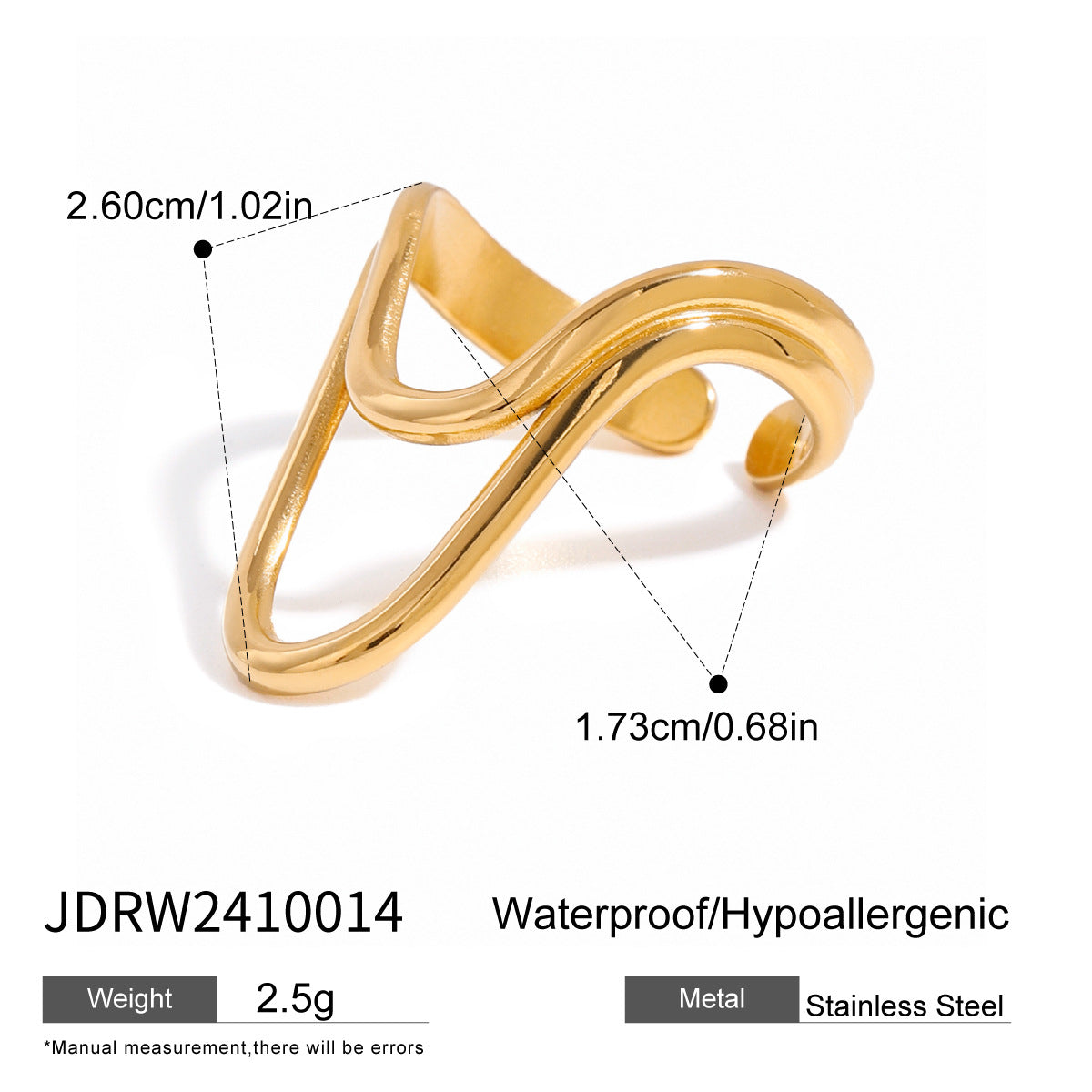 Irregular Line Simple Hollow Ring Personality All-match - JDRW2410014 - electronic accessories