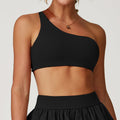 Irregular Spaghetti-strap Quick-drying Beauty Back Underwear Oblique One Shoulder Sports Bra - Other
