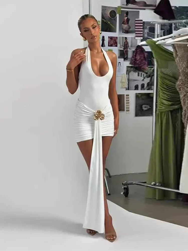 Jumpsuit Half Skirt Women Set Backless