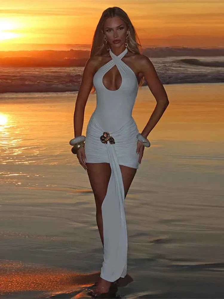 Jumpsuit Half Skirt Women Set Backless