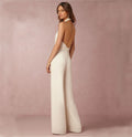 Jumpsuits Women Deep V-neck Sleeveless Halter Neck Backless